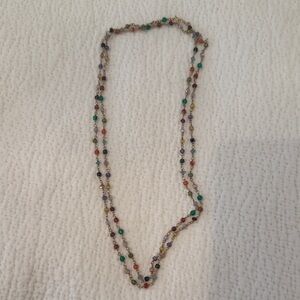 Multicolor Beaded Double-Strand Necklace